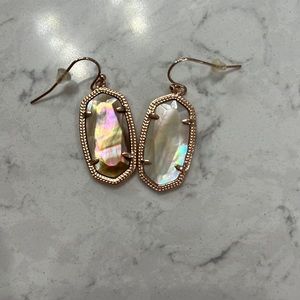 Kendra Scott Rose Gold / Iridescent Small Lee Earrrings